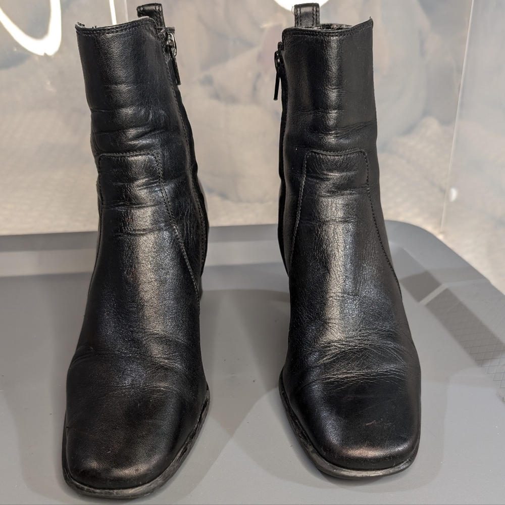 Black Leather‎ Women's Boots
